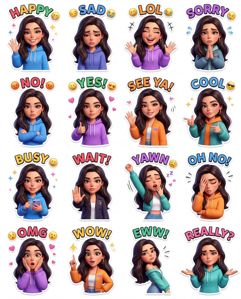 Chibi Streetwear Animated Sticker Pack (2)