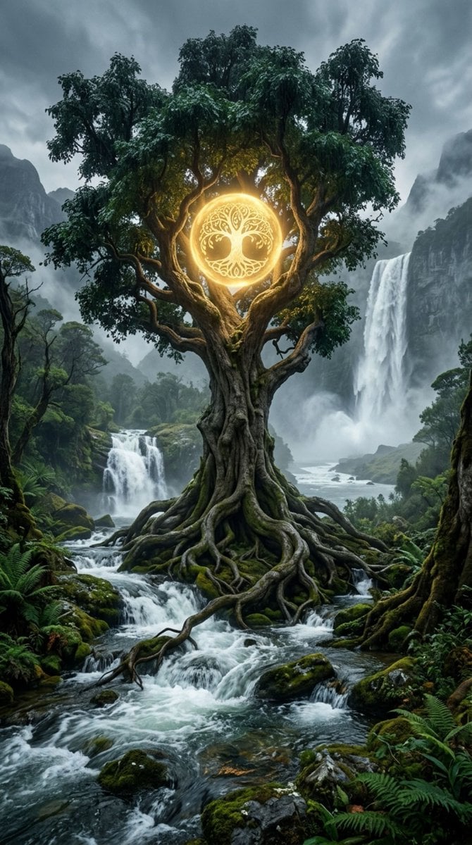 Ancient Gnarled Tree Mystical Land (2)