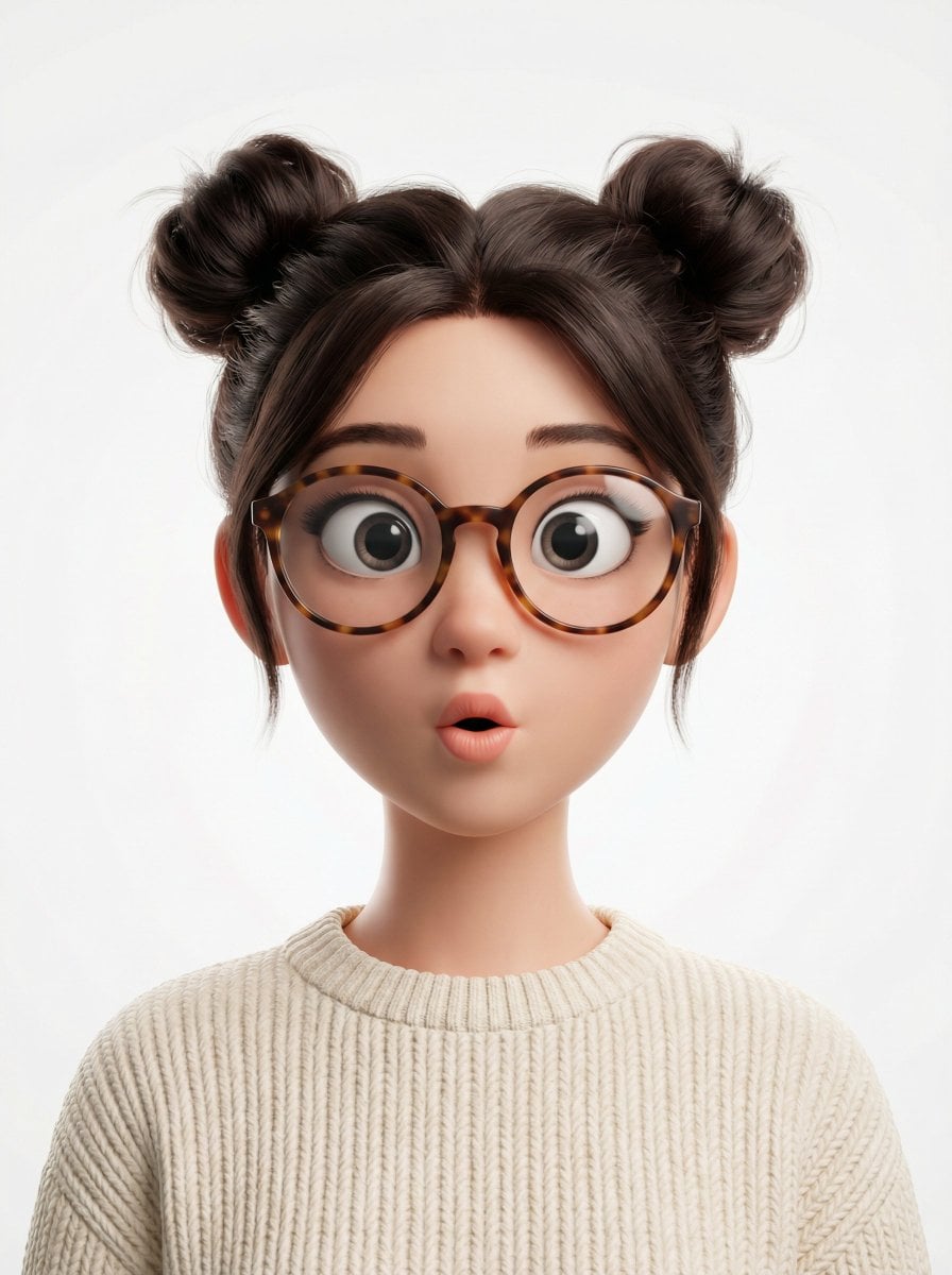 Edgy Pixar-Style Avatar, Purple Hair (2)