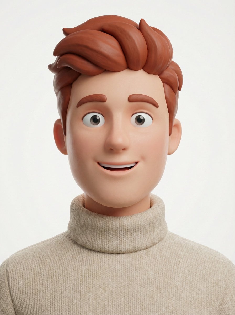 Edgy Pixar-Style Avatar, Purple Hair (4)
