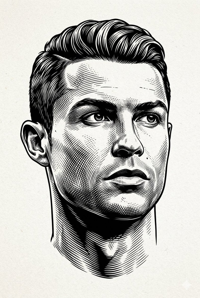 Woodcut Engraving Style Portrait (3)