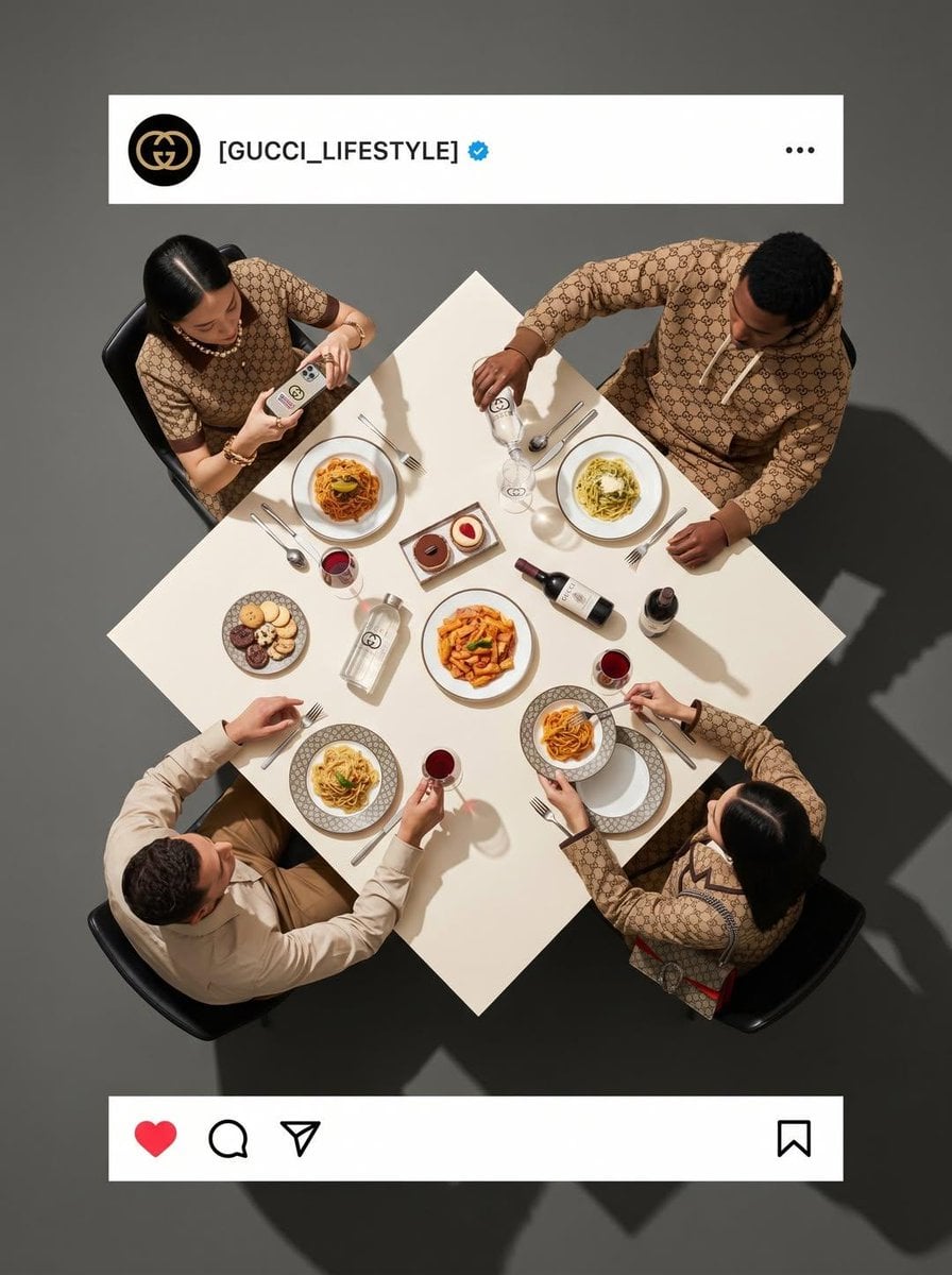 Top-Down Dinner Table Group Photo (4)