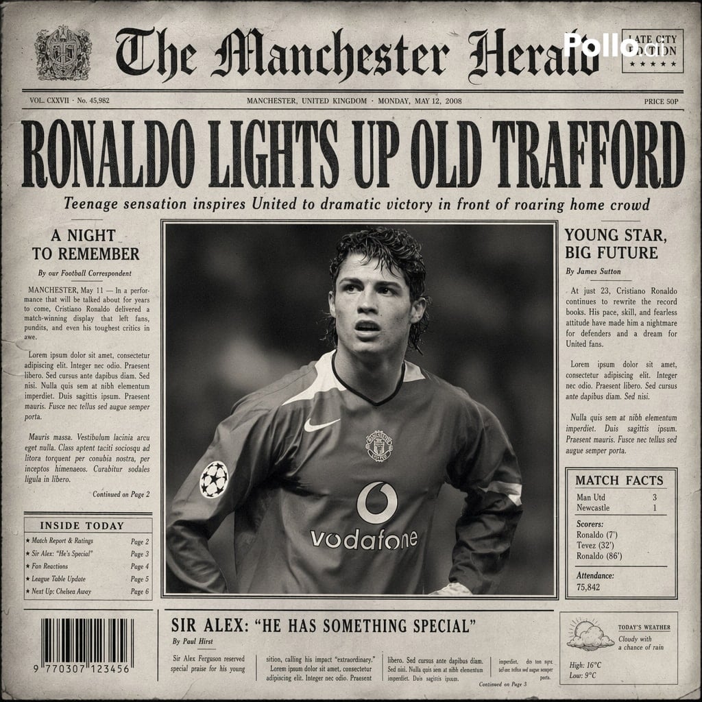 Vintage Newspaper Front Page Feature (2)