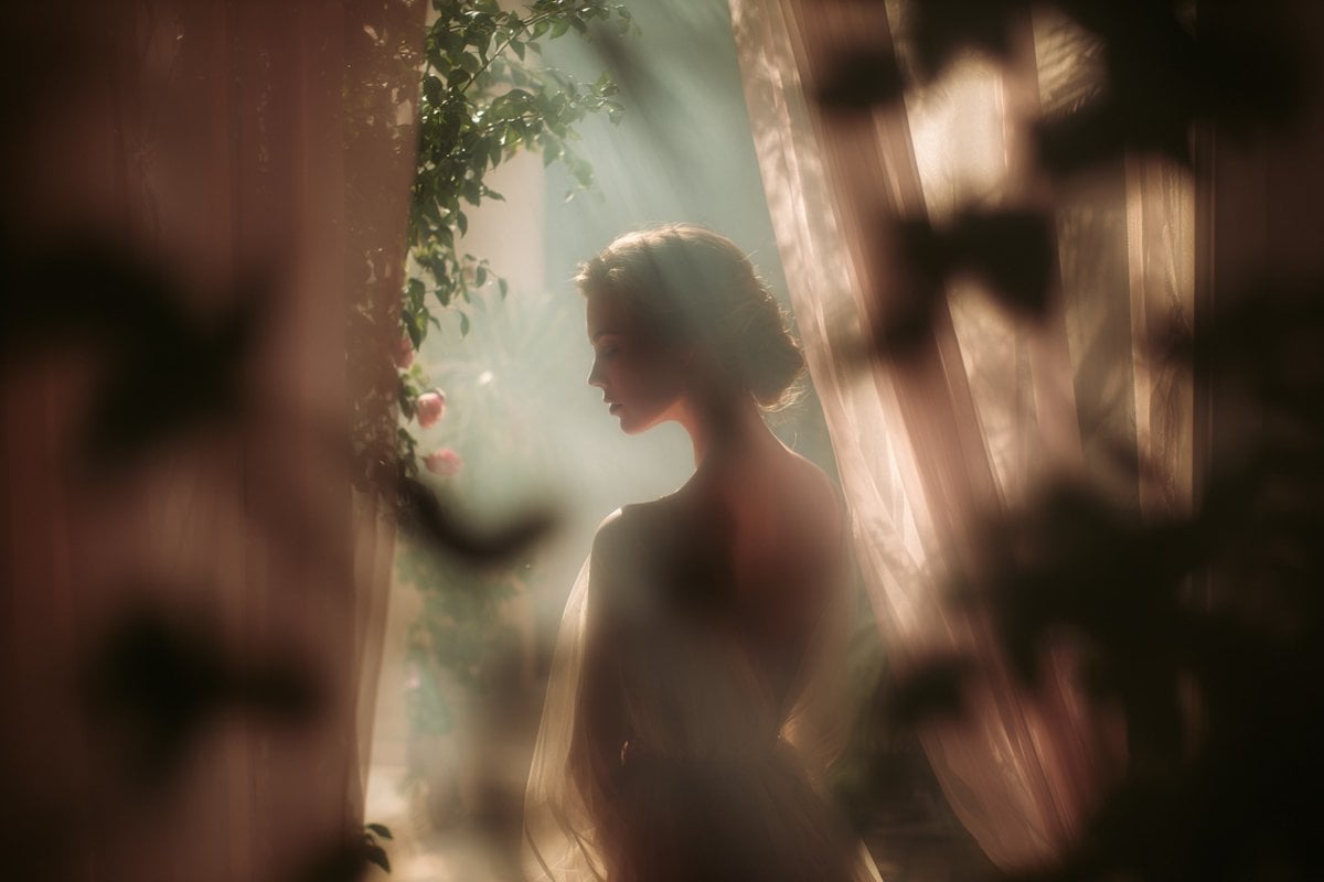 Soft-Focus Dreamlike Fabric Silhouette (3)