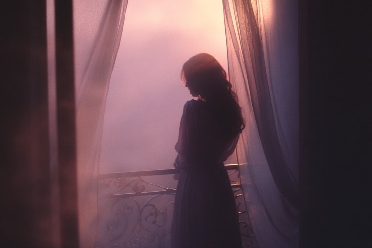 Soft-Focus Dreamlike Fabric Silhouette (4)