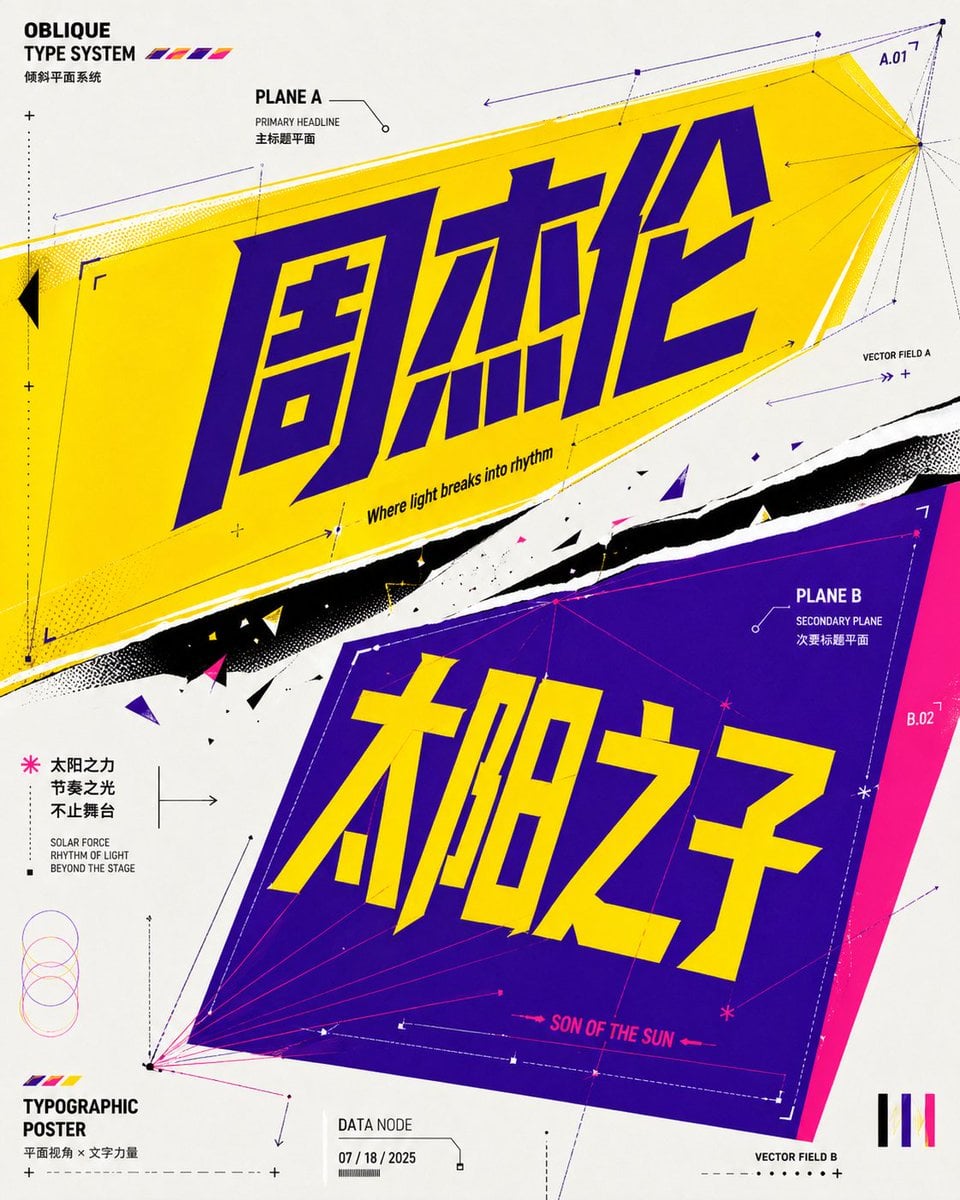 Diagonal Perspective Typography Poster (2)