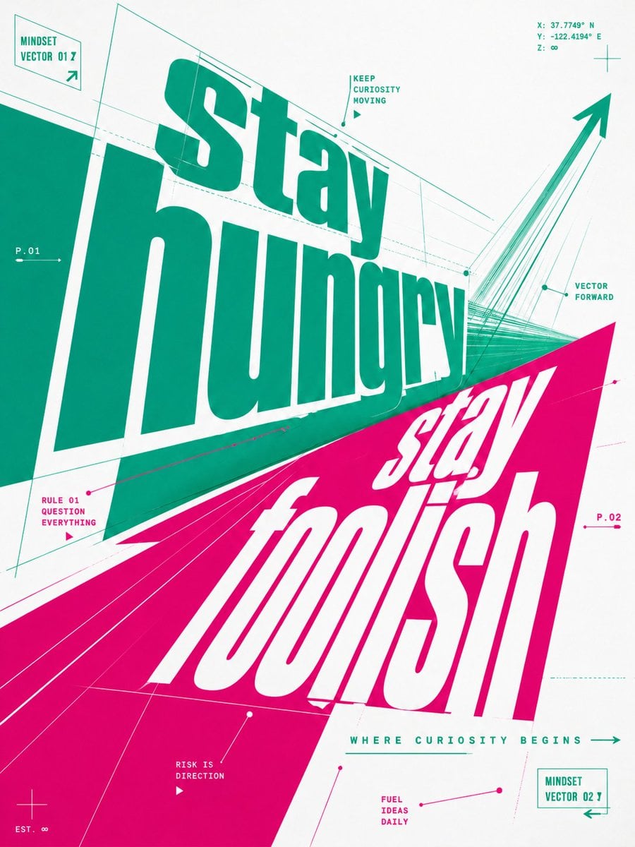 Diagonal Perspective Typography Poster (4)